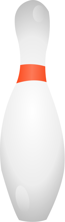 This Free Clip Arts Design Of Bowling Pin Shadows - Clip Art (266x900)