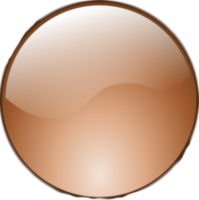 Circle Clipart Brown - Brown Button Icon (399x400)