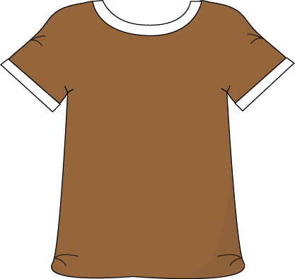 Brown Clipart Tshirt - Clipart Clothes (417x394)