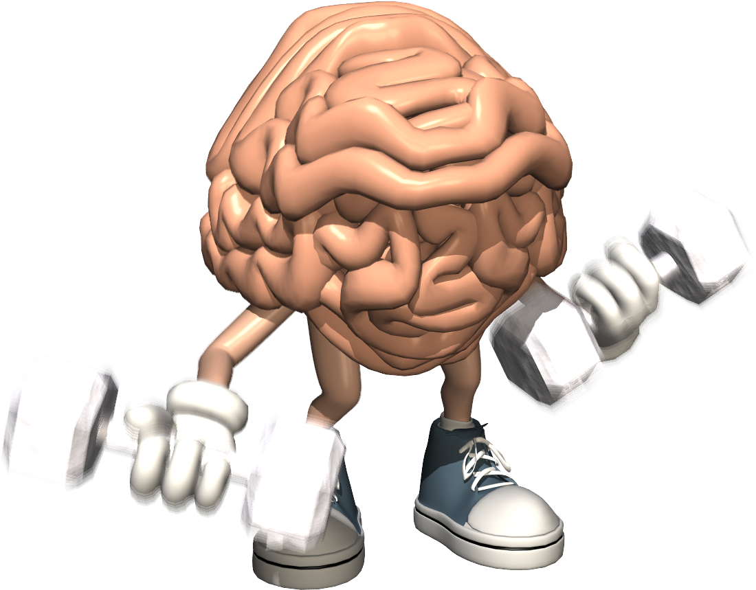 Мозг с мускулами. Сильный мозг. Тренировка мозга. Физическая активность мозг