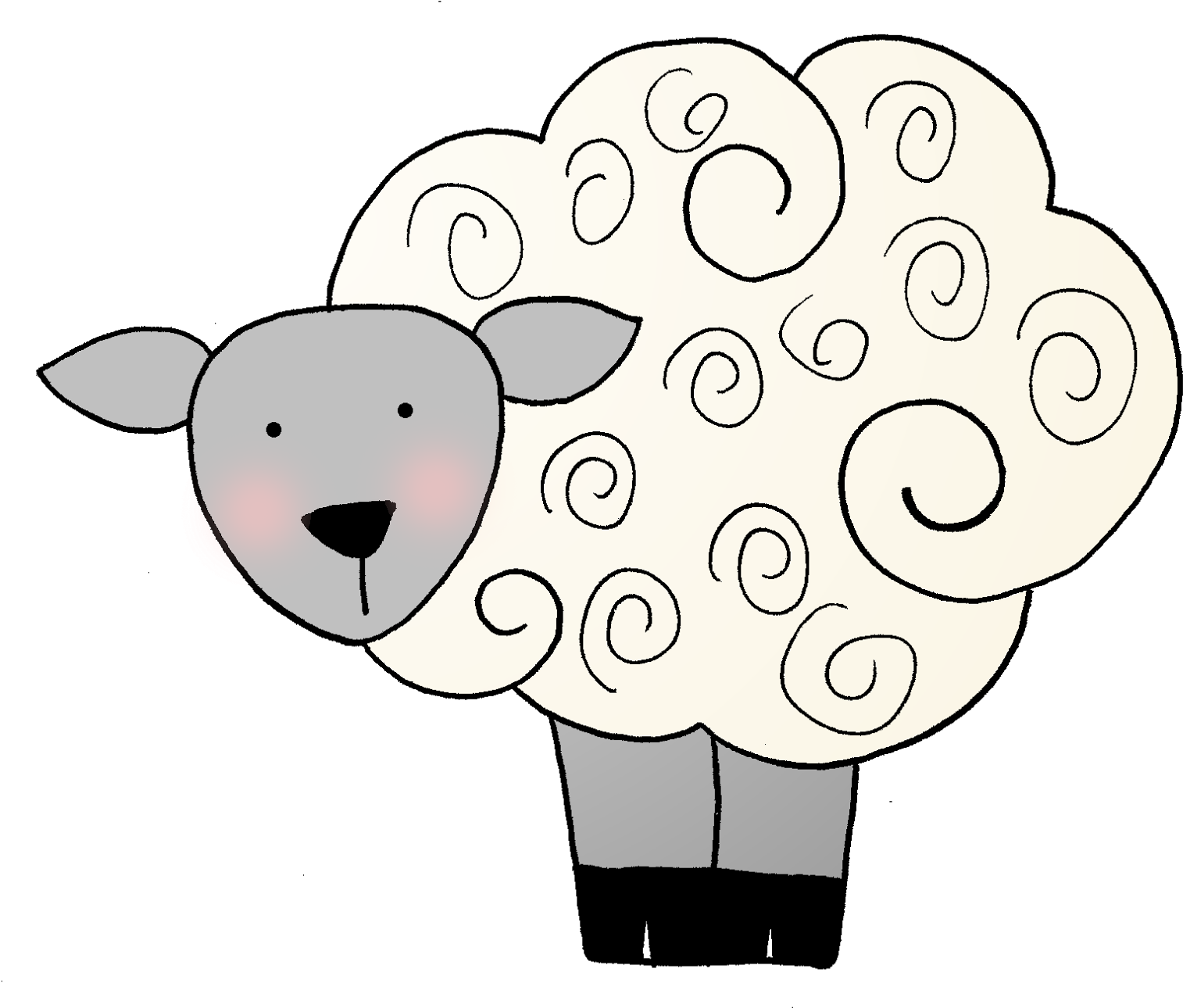 The Lord Is My Shepherd - Cartoon (1600x1447)