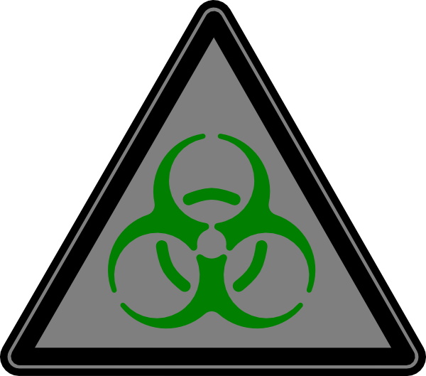 Green Biohazard Clip Art At Clker - Norma Oficial Mexicana 087 (600x529)