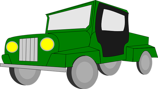 Jeep, Vehicle, Four-wheel Drive - Car Clipart 4 Wheels (960x539)
