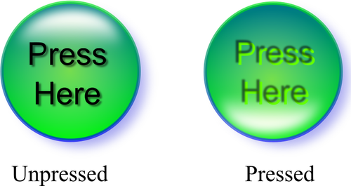 Unpressed And Pressed Button - Pressed And Unpressed Button (500x265)