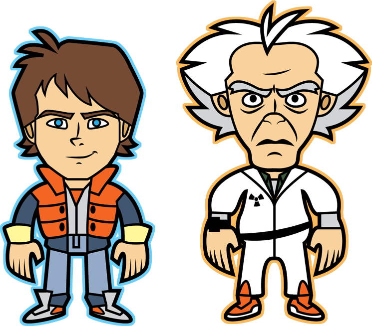 Back To The Past To Get To The Future By Disfiguredstick - Back To The Future Vector (745x654)