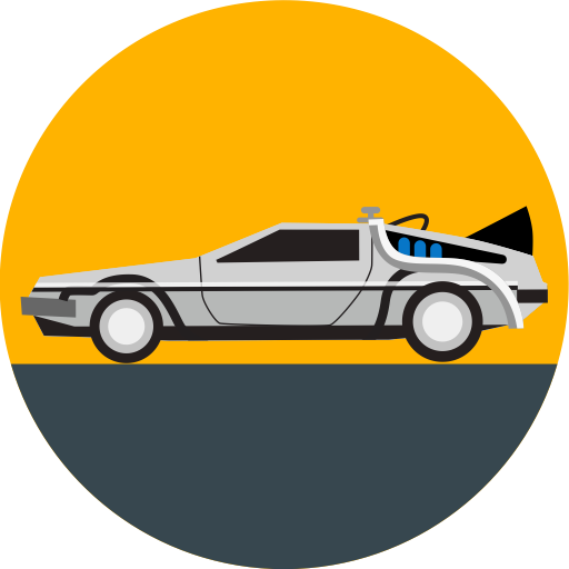 Cool Design Ideas Back To The Future Clipart Car Delorean - Back To The Future Icon (512x512)