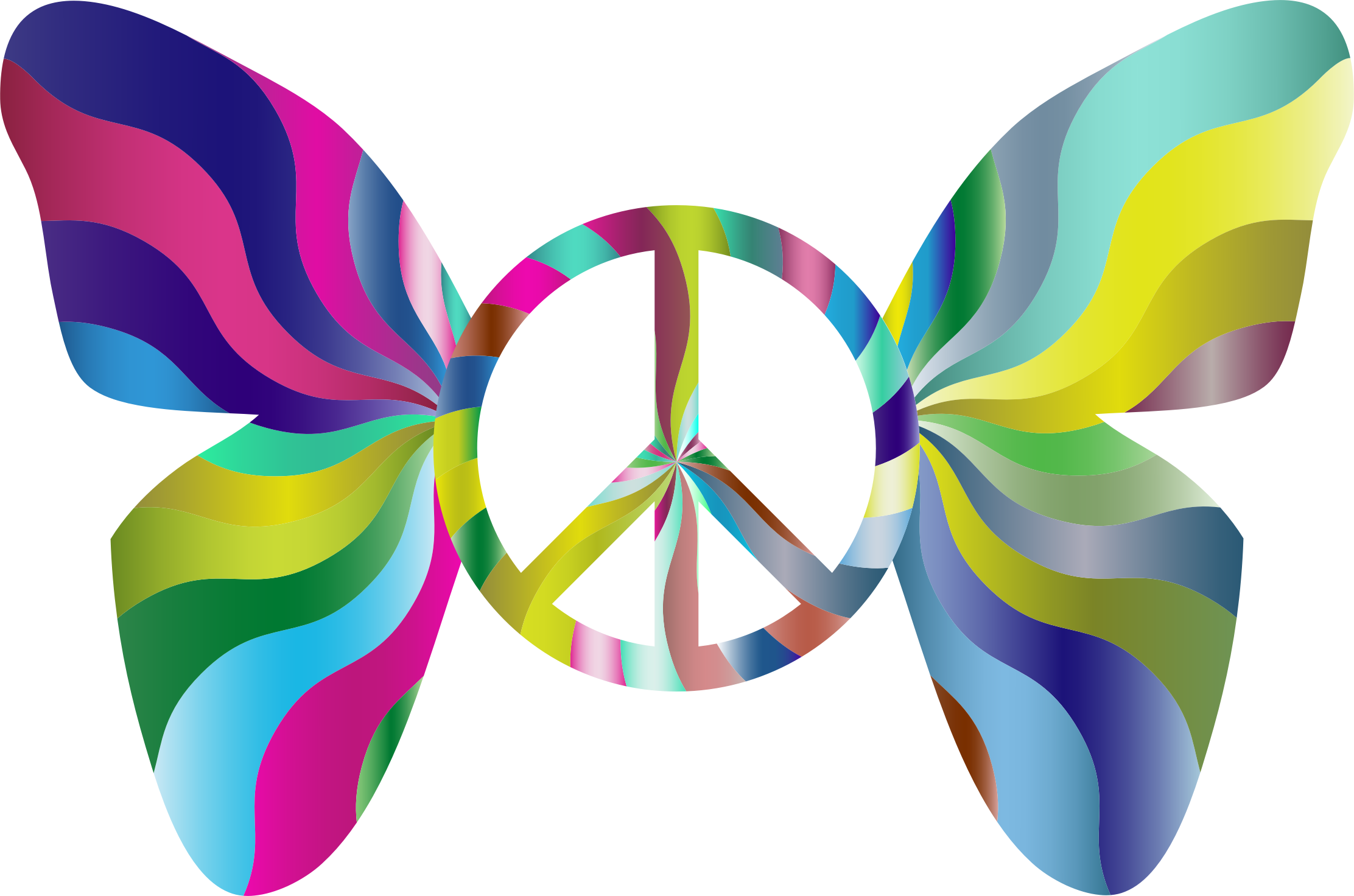 Peace Sign Clipart Groovy - Clip Art (2224x1472)