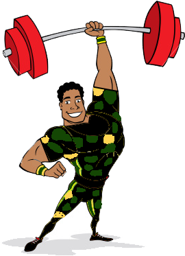Cartoon Weight - Weightlifting Cartoon Png (306x396)