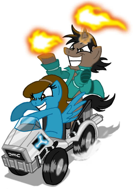 Pony Kart Entry By Niban Destikim - Delorean Pony (600x787)