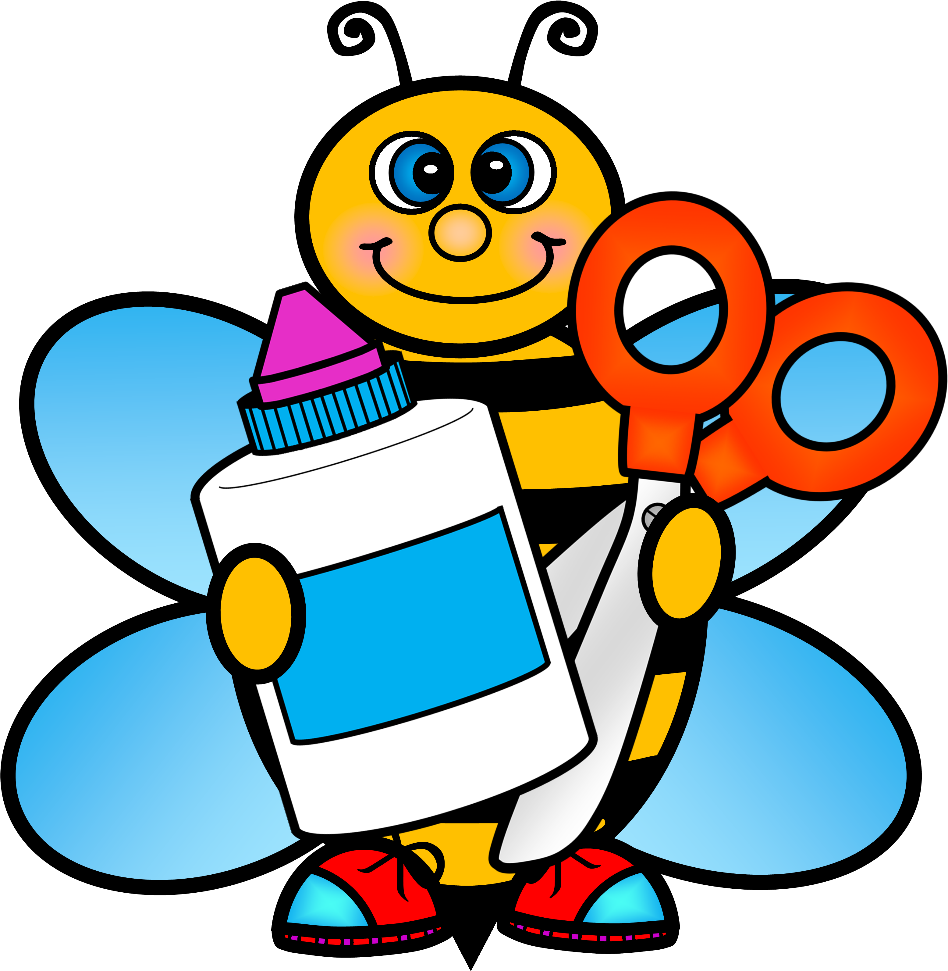 *✿**✿*al Cole*✿**✿* - Bees In School Clip Art (3362x3192)