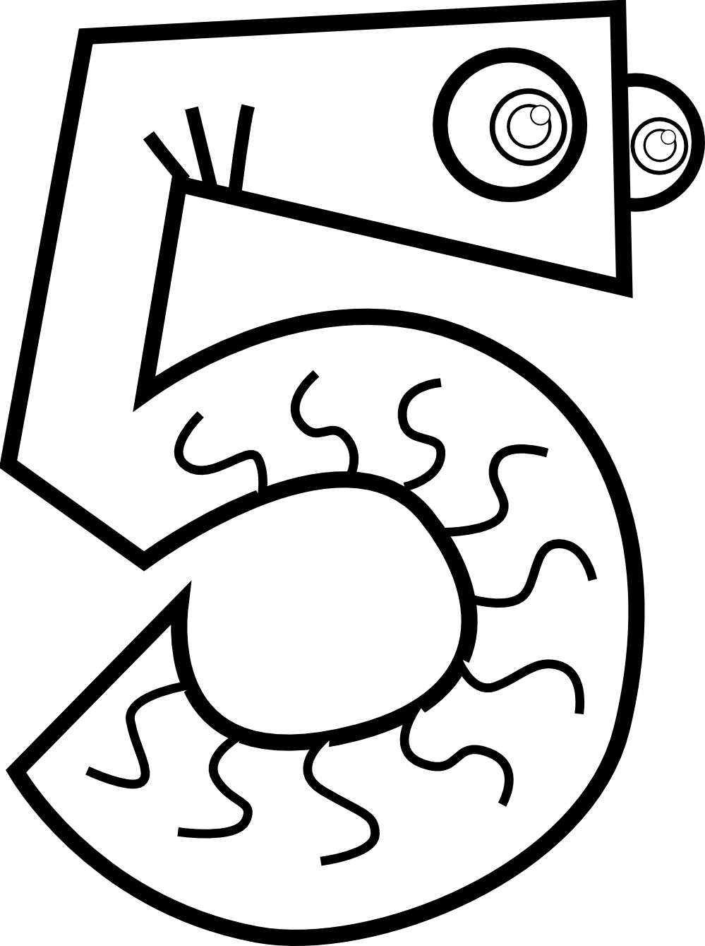 Images For > Windy Clip Art Black And White - Numbers Clipart Black And White (999x1339)