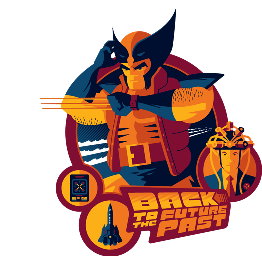 Tom Whalen's Back To The Future Past T-shirt On Sale - Illustration (618x546)