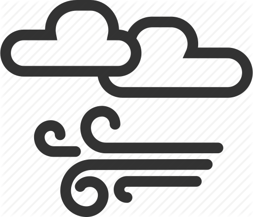 Wind Icons - Wind Cloud Icon (512x439)