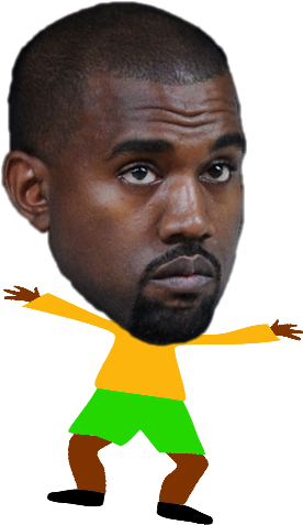 Kanye West Celebrity Dancing Cartoon Character Clipart - Cartoon Kanye West Png (300x500)