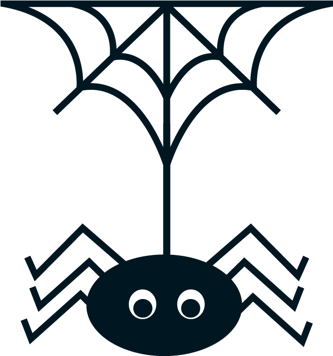 Halloween - Spbewitched08 - Minus - Spider Web Black And White (900x900)