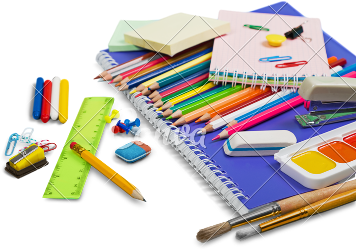 Back To School Supplies Isolated On White - Document (800x533)