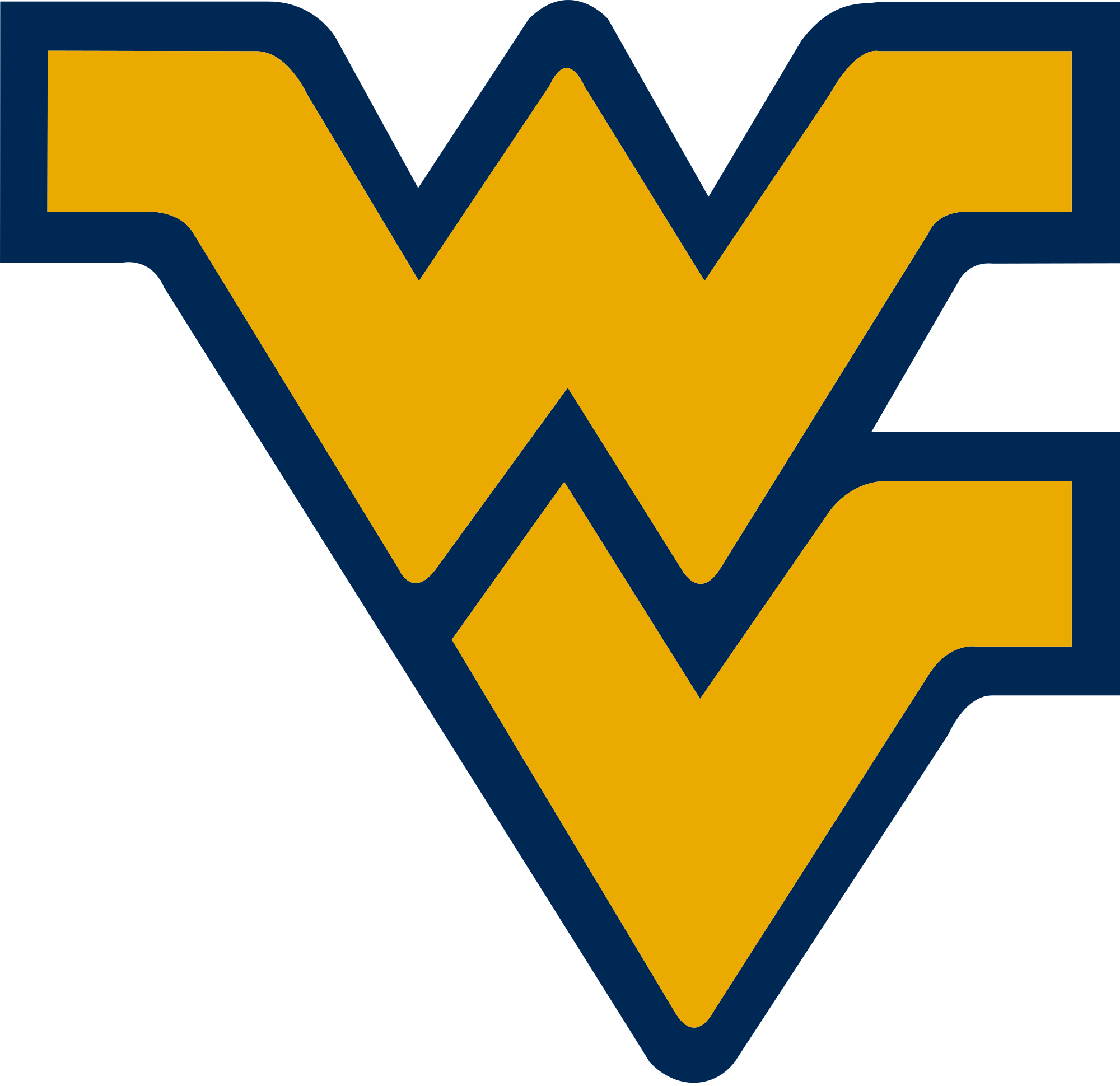 West Virginia Football Logo Clipart - West Virginia Mountaineers (2000x1940)