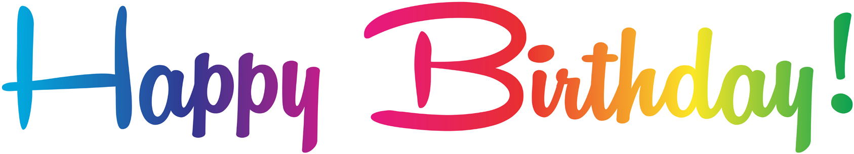 Happy Birthday Text Colorful Png - Colorful Happy Birthday Png (1700x321)