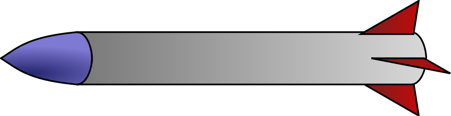 How To Set Use Missile Svg Vector - Drawing Of A Missile (900x233)