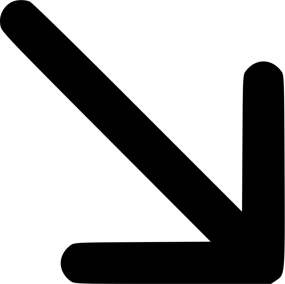 Direction Down Cross Cursor Missile Dart Comments - Arrow Pointing Diagonally Down (981x976)