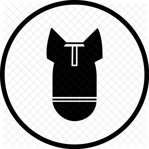 Bomb, Missile, Missles, Nuclear, Rocket, War, Weapon - Push Button Symbol (512x512)