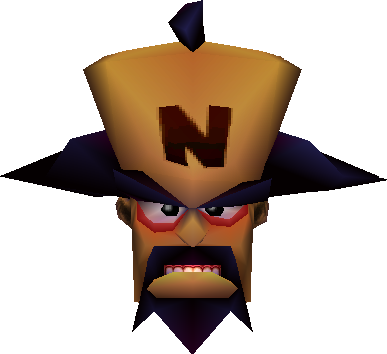 Doctor Neo Cortex Head In Vortex Crash Bandicoot 3 - Doctor Neo Cortex (387x354)