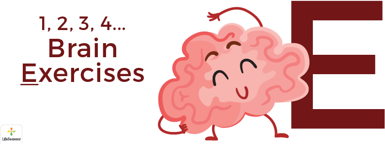 Brain Health Tip Letter E - Illustration (845x306)