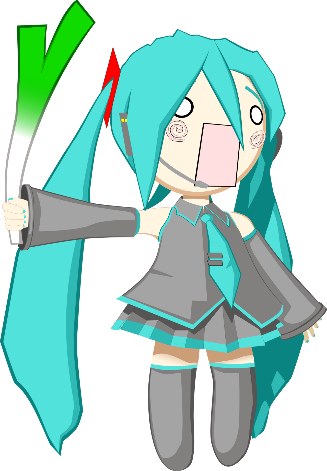 Hachune Miku By S-vortex - Hatsune Miku (1280x1843)