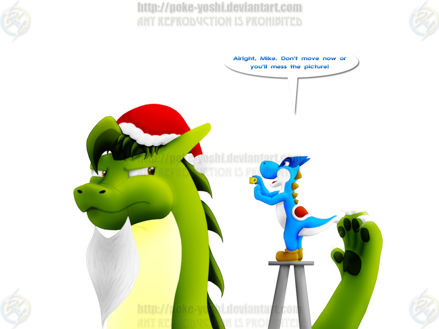 Santa Claws By Mike-dragon - Cartoon (900x675)