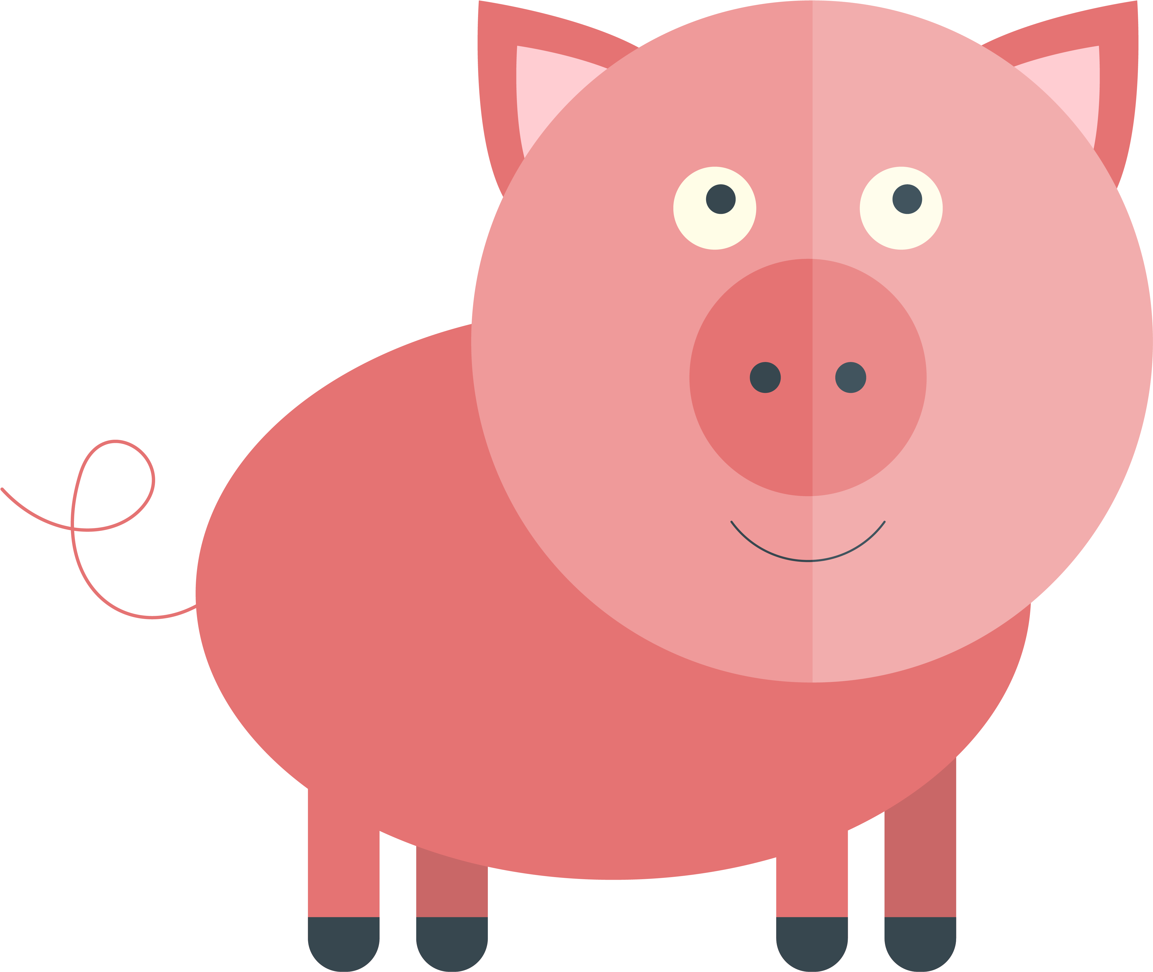 Domestic Pig Mcdull - Portable Network Graphics (6495x6136)