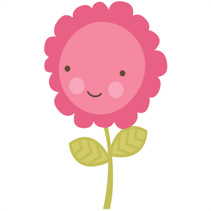 Cute Flower Svg File Cutting Machines Svg Files For - Flower Cartoon Png With Face (432x432)