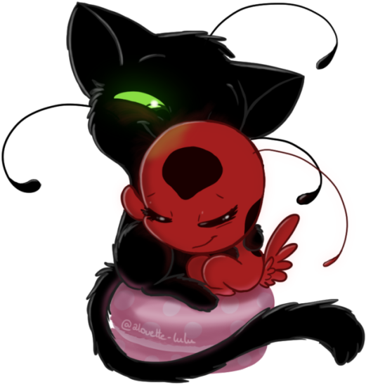 A Want A Boyfriend Who Looks At Me Like Plagg At Tikki - Miraculous Plagg And Tikki Dark Owl (540x594)