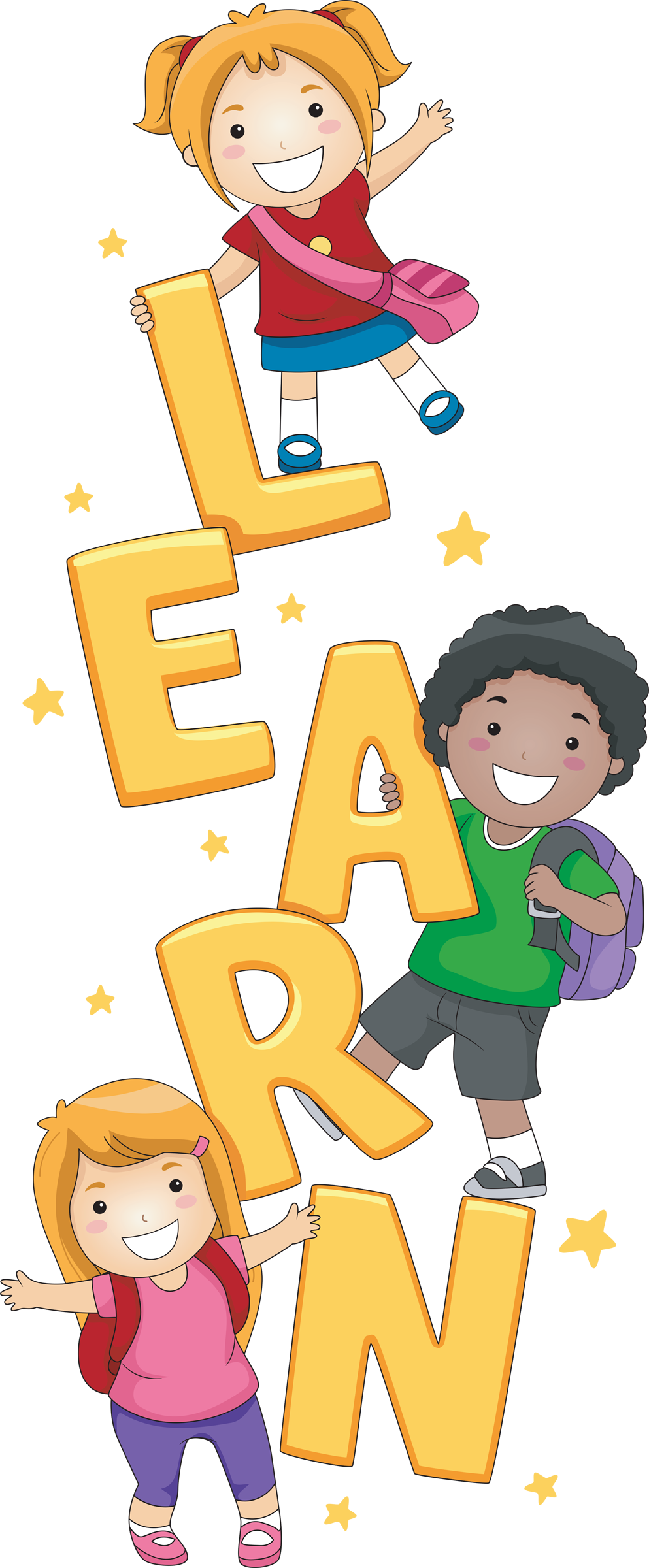 Learning Clipart Png - Kids Learning Clipart (993x2400)