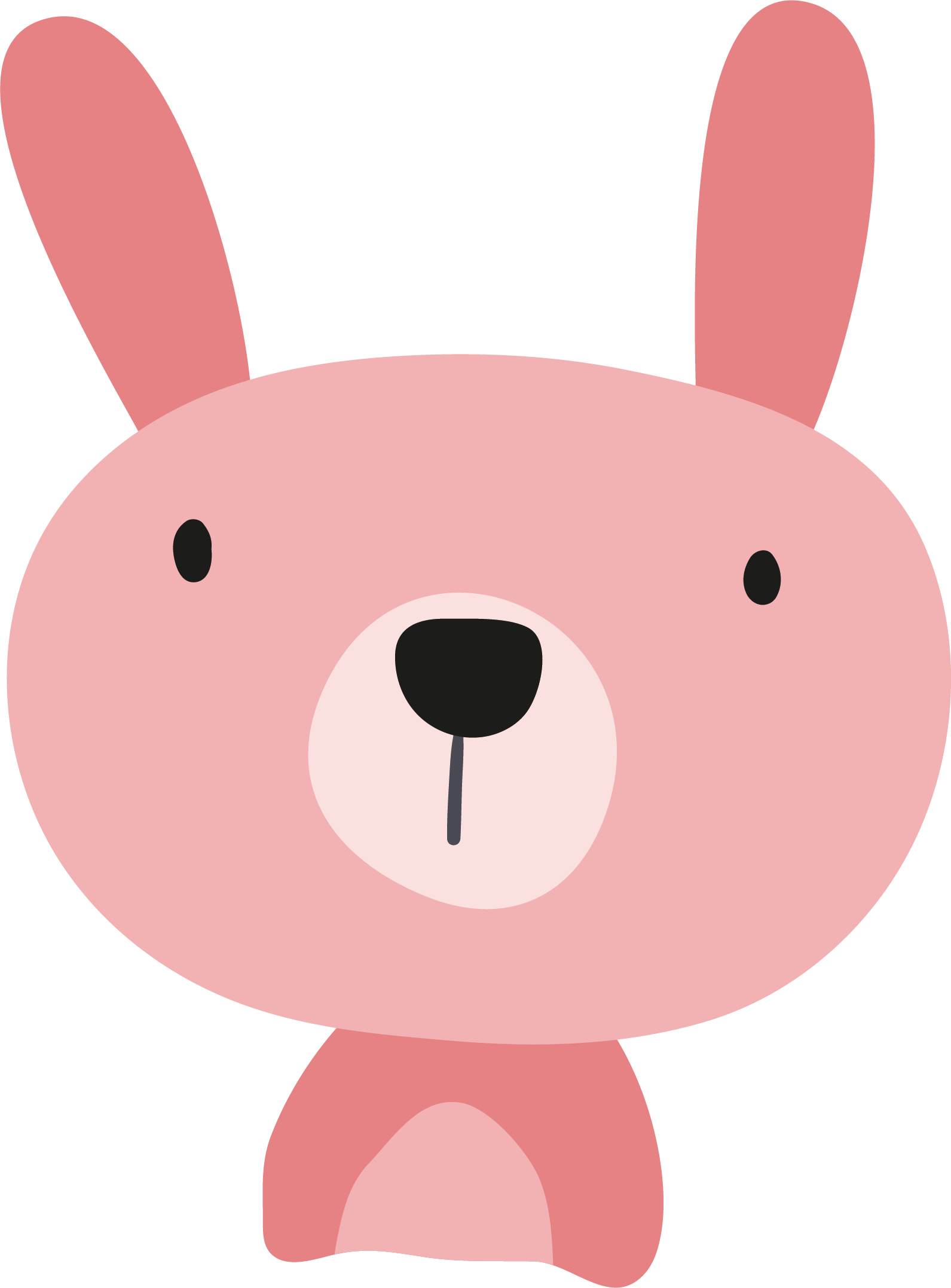 Domestic Rabbit Drawing Illustration - Drawing (1591x2154)