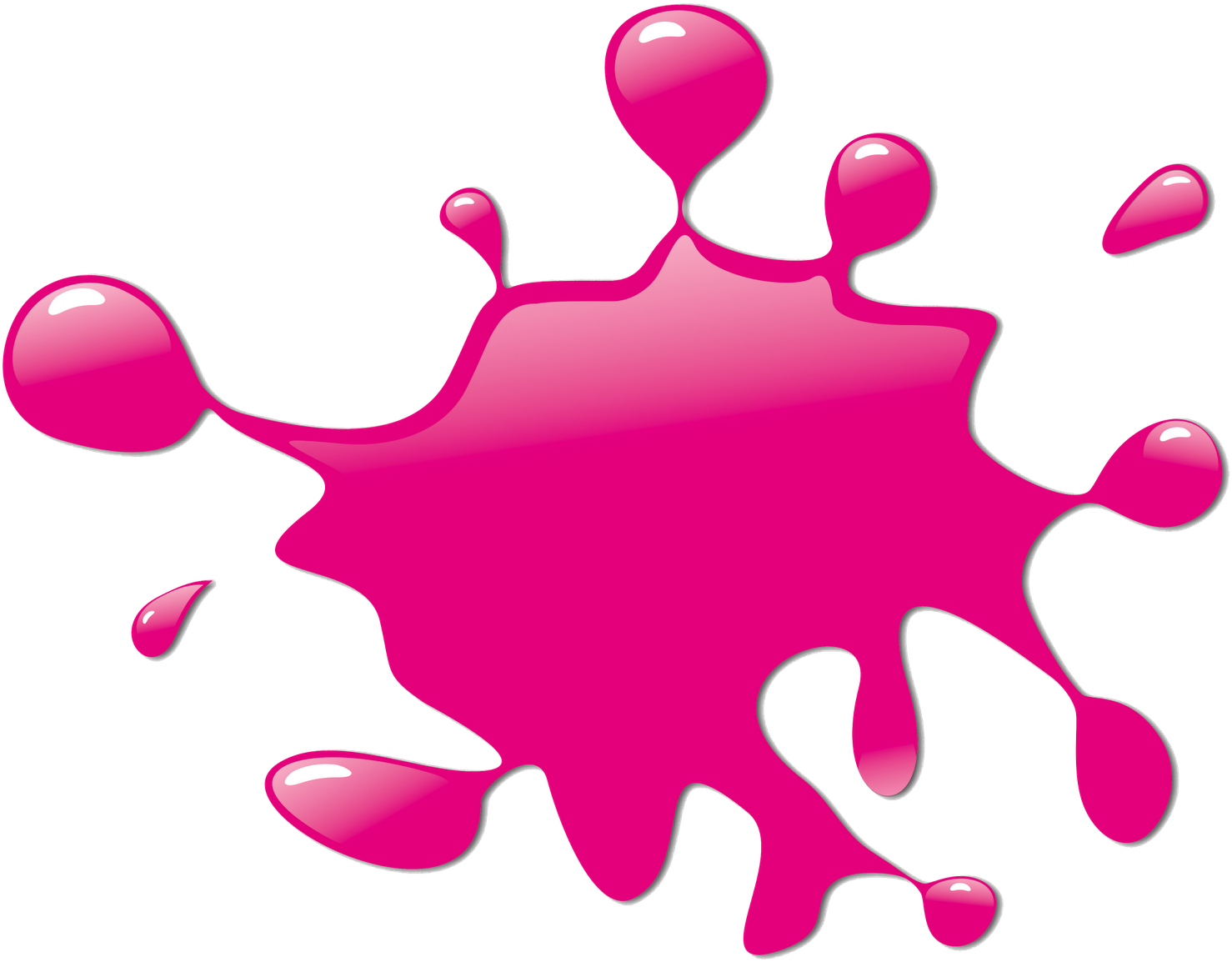 Pink Water Splash Clipart - Paint Splash Clip Art (1600x1525)
