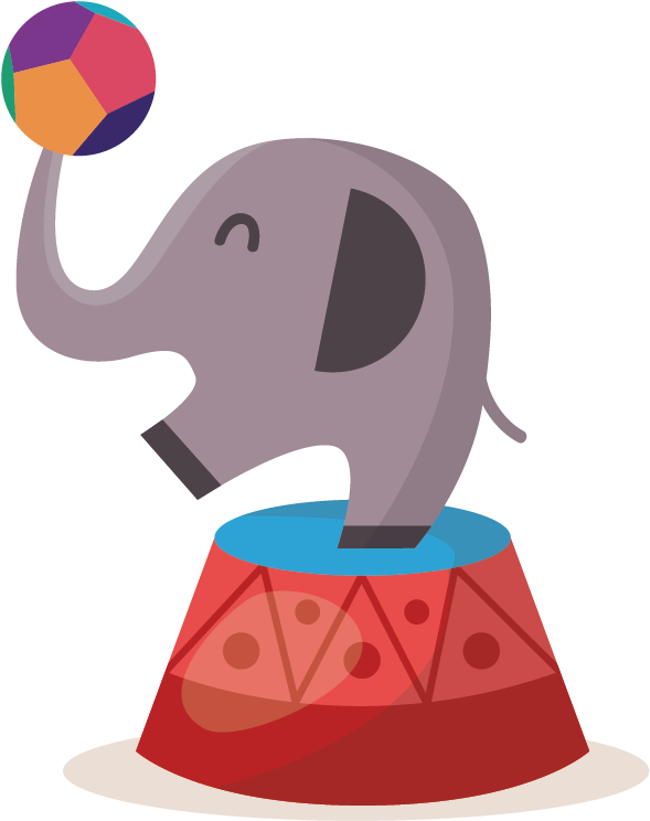 Circus Photography Illustration - Circus Illustration Elephant Png (953x1112)