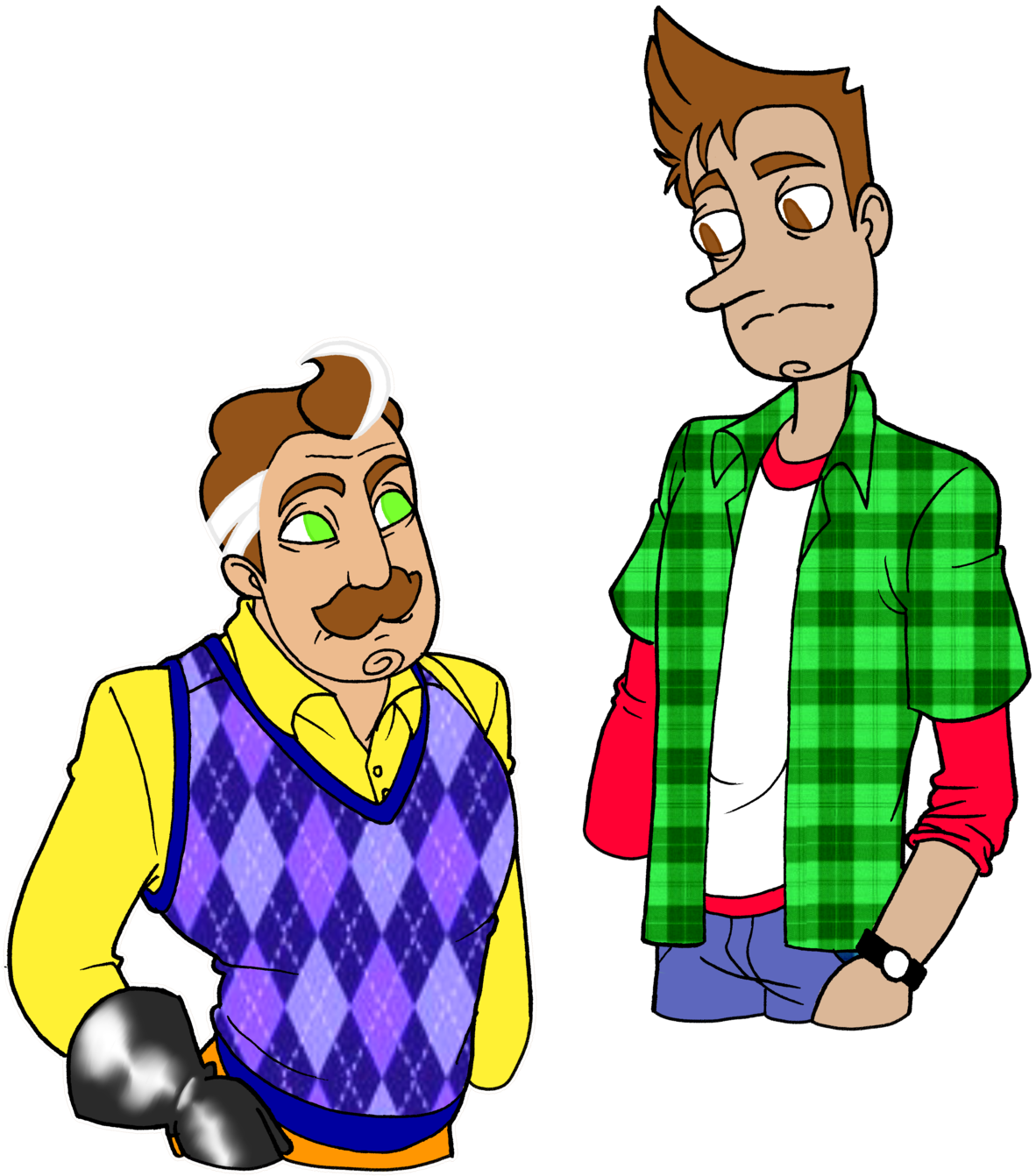 “i Got Some More Hello Neighbor For You Guys Today - Cartoon (1280x1531)