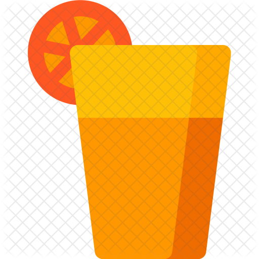 Orange, Juice, Glass, Drink, Cocktail Icon - Paper (512x512)