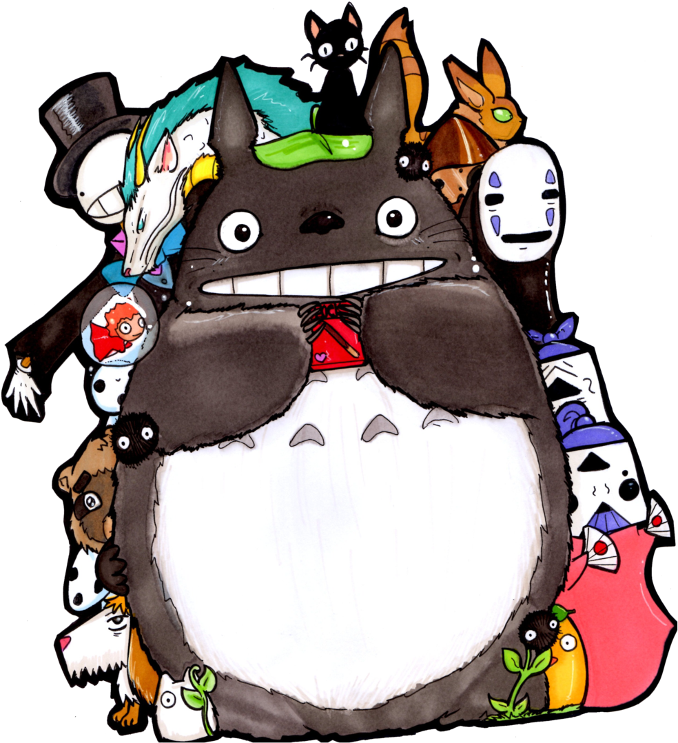 Fan Art - Totoro Christmas Png (1024x1123)