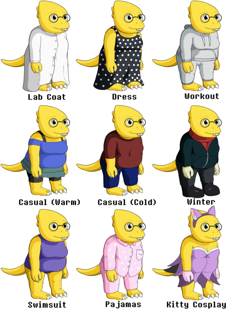 Alphys Outfits By Spoonybard13 - Alphys Outfits (771x1036)