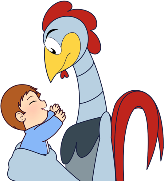 Big Robot Chicken No Fear By The-gitz - Chuck E Mouse Huckle Cat (700x629)