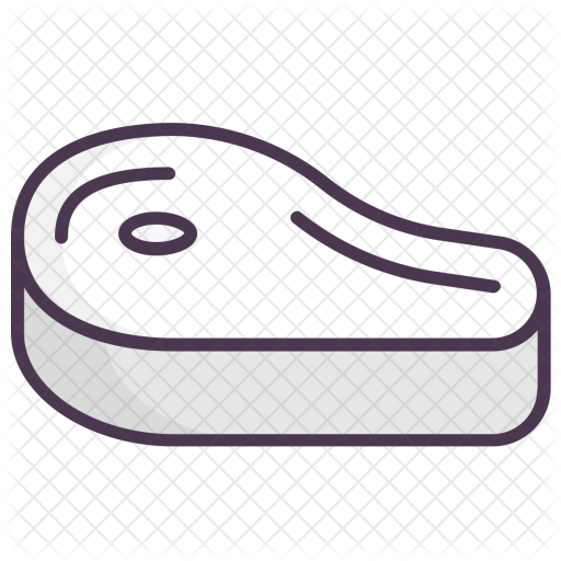 Beef, Sirloin, Steak, Ham, Halal, Dinner, Food Icon - Beef, Sirloin, Steak, Ham, Halal, Dinner, Food Icon (512x512)