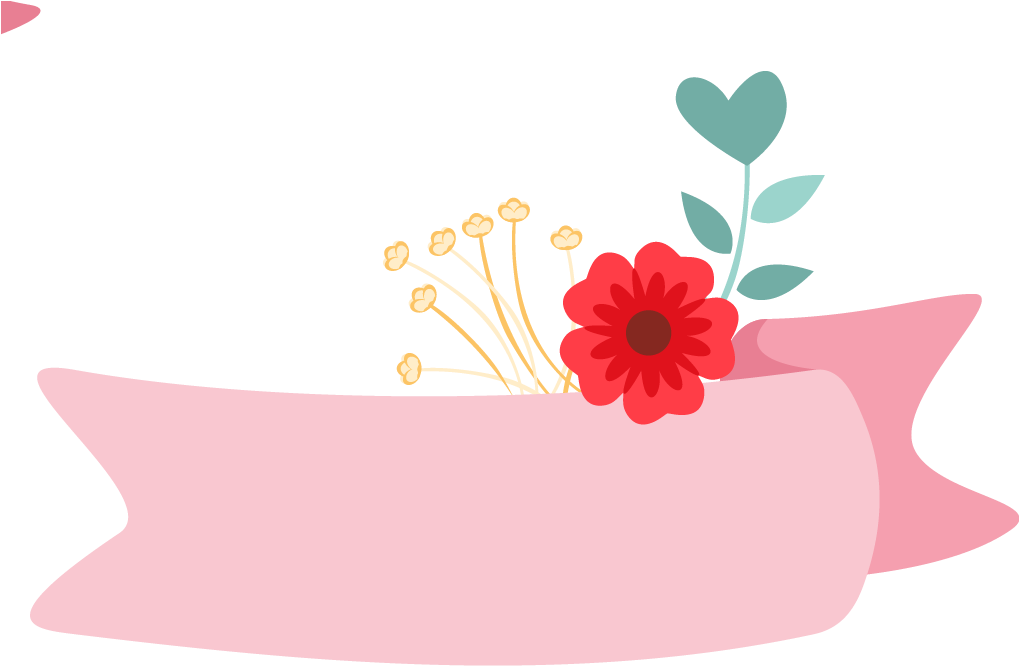 Cartoon Pink Flower Title Box - Cartoon Title Box (1018x828)