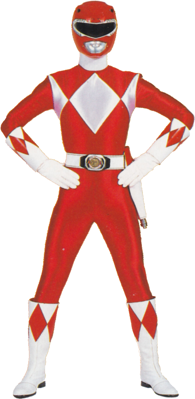 Digital Clipart Power Rangers - Mighty Morphin Power Rangers Red (688x1400)