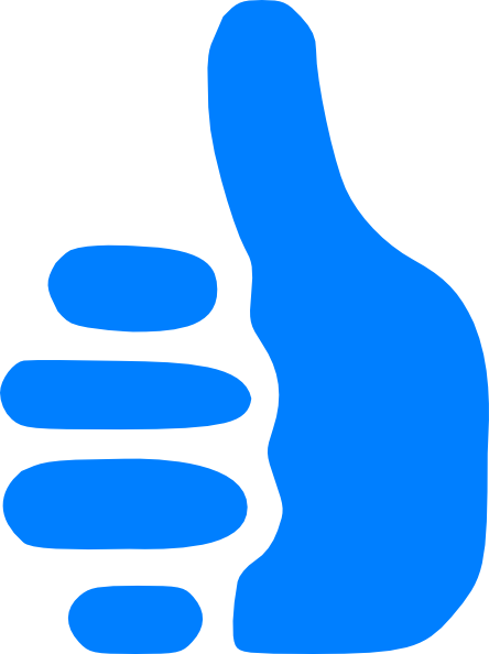 Thumbs Up Icon Blue (444x594)