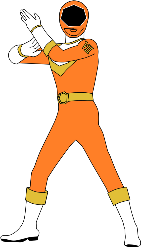 Orange Shape Ranger 2 - Illustration (691x1001)
