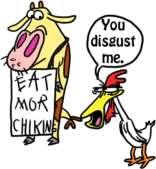 Cow And Chicken - Cow And Chicken Chick Fil (698x698)