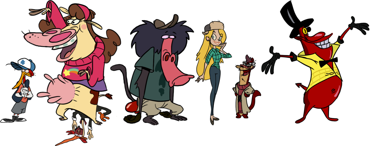 Cattle Mammal Cartoon Vertebrate Horse Like Mammal - Gravity Falls Cow And Chicken (1280x495)