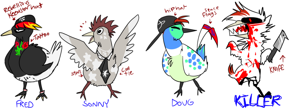 Chicken Customs By Sailormoonfan666 - Cartoon (1024x380)