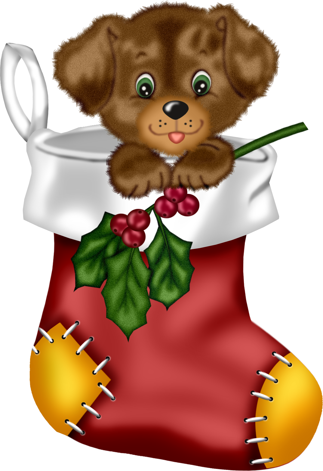 Puppy Clip Art - Cute Christmas Puppy Clipart (1074x1565)
